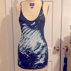 Helmet Lang size M viscose jersey printed tank
